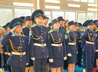 Смотр-конкурс строевой подготовки состоялся сегодня в чебоксарской школе